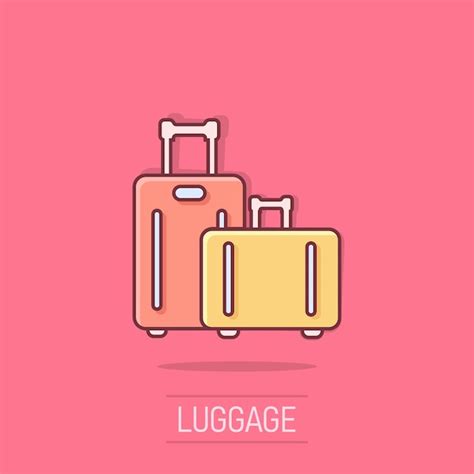 Premium Vector Travel Bag Icon In Comic Style Luggage Cartoon Vector