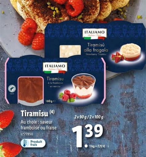 Promo Italiamo Tiramisu Chez Lidl