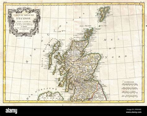 Vintage copper engraved map of Scotland from 18th century. All maps are ...