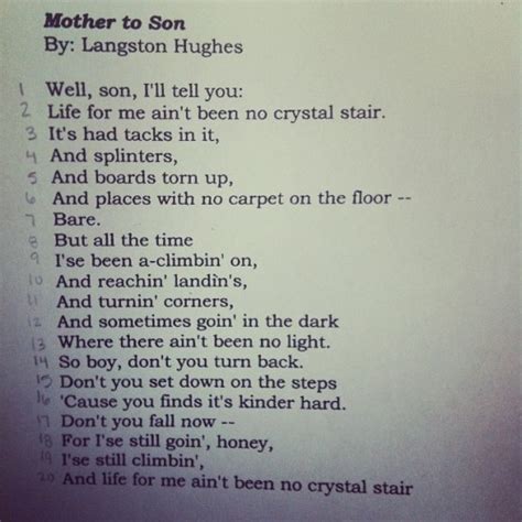 Langston Hughes Poem Mother To Son 7820 Hot Sex Picture