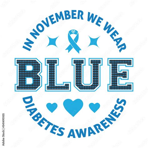 In November We Wear Blue SVG Diabetes Awareness SVG We Wear Blue SVG