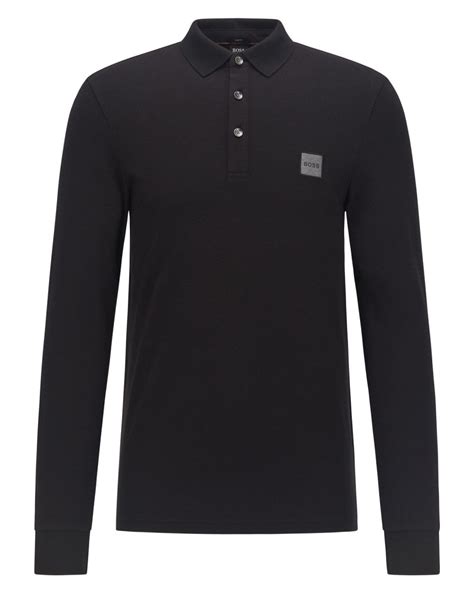 Boss Mens Passerby Slim Fit Long Sleeved Polo Shirt