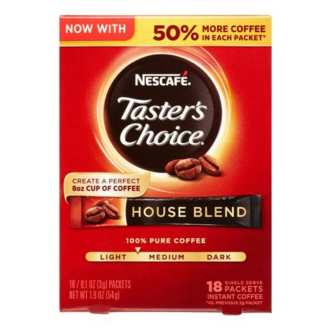 8 Pack Nescafe Tasters Choice House Blend Medium Light Roast Instant