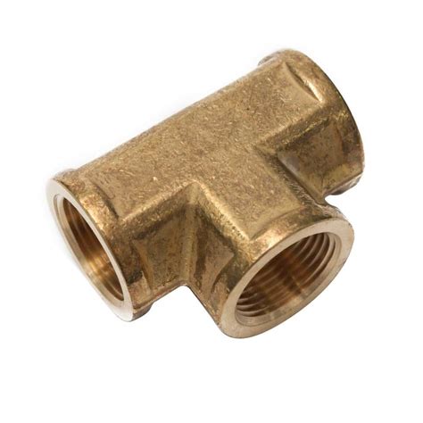 Ltwfitting 34 In Fip Brass Pipe Tee Fitting 2 Pack Hf3111202 The