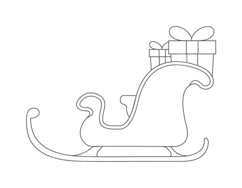 Santa Claus Sleigh Vector PNG Images, Santa Claus Sleigh With Gifts ...