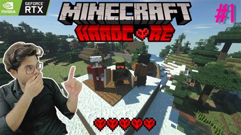 Surviving First Night Minecraft Hardcore Can A Noob Do It Day 1