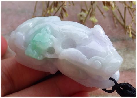 Certified Hand Carved Natural Green Myanmar Burma A Jade Jadeite Dragon