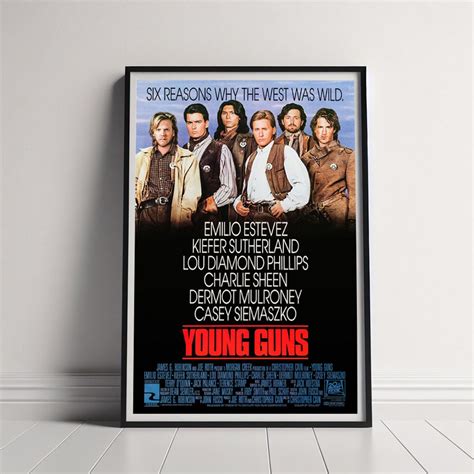 Young Guns Movie Poster, Canvas Poster Printing, Classic Movie Wall Art ...