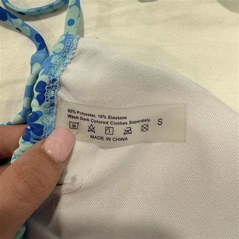 Blue Flower Pattern Bikini Set Never Worn Depop