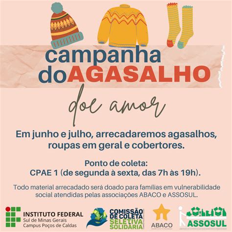 Campanha Do Agasalho Ifsuldeminas Campus Pocos