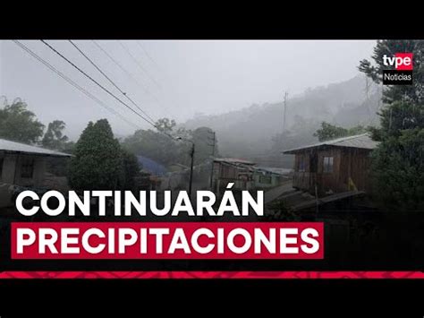 Senamhi advierte que continuarán precipitaciones y lluvias en la sierra