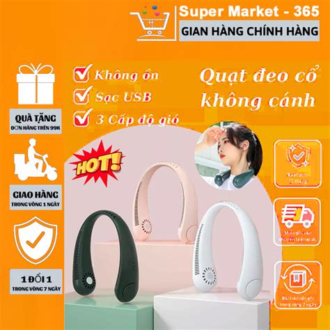 Giá Sỉ Quạt đeo cổ mini Quạt tích điện siêu hot quạt đeo cổ sạc USB không cánh thông minh