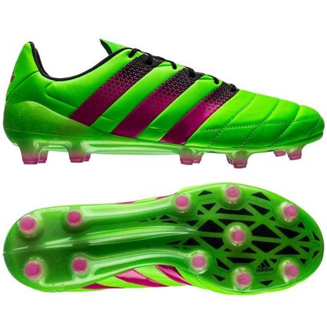 Adidas Ace Leather Fg Ag Solar Green Shock Pink Core Black