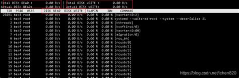 Centos 7 查看磁盘io ，找出占用io读写很高的进程centos Io Csdn博客