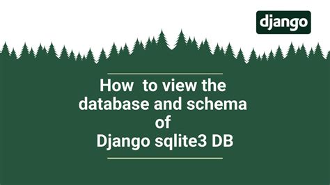 How To View The Database And Schema Of Django Sqlite3 DB NamespaceIT