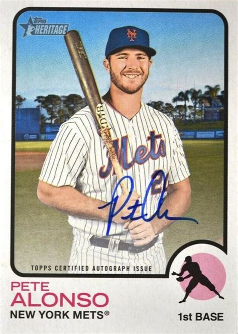 Pete Alonso Topps Heritage Real One Autographs Roa Pa Price Guide