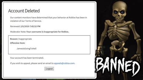 Content Deleted I Got Banned From Roblox 😥 Youtube