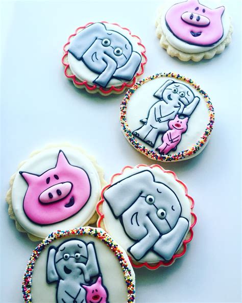 Piggy and Gerald in 2024 | Elephant birthday party, Elephant cookies ...