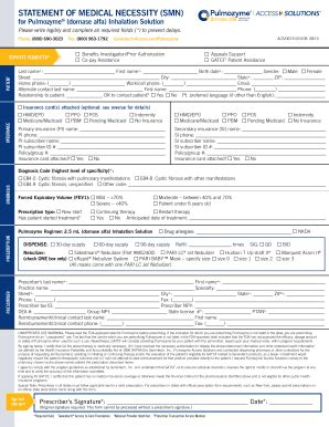 Fillable Online Statement Of Medical Necessity Form Genentech Fax