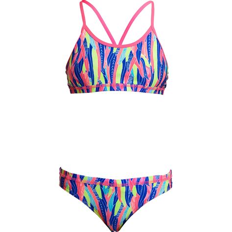 Funkita Racerback Eco Bikini Girls Wing Tips Bike