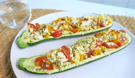 Gezonde Gevulde Courgette Met Feta Koolhydraatarm Optima Vita