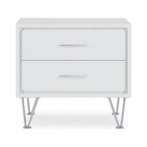 Bowery Hill 2 Drawer Nightstand In White Walmart