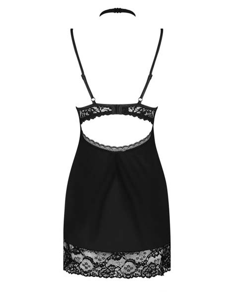 Obsessive Lingerie Sensuale Chemise In Pizzo Ferretto E Perizoma Raquelia