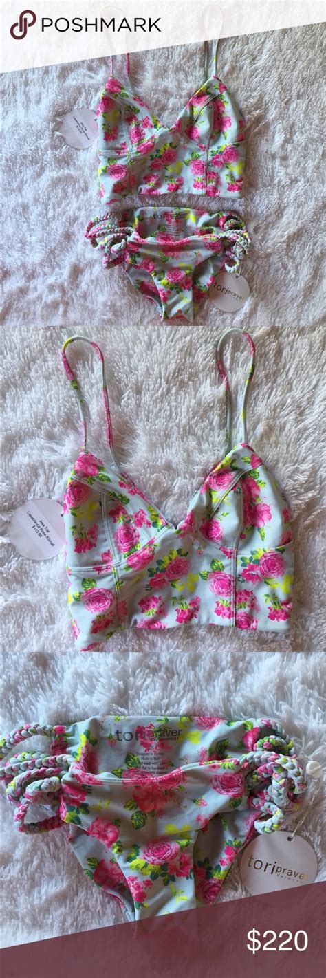 Tori Praver Casablanca Rose Floral Bikini Set Floral Bikini Set