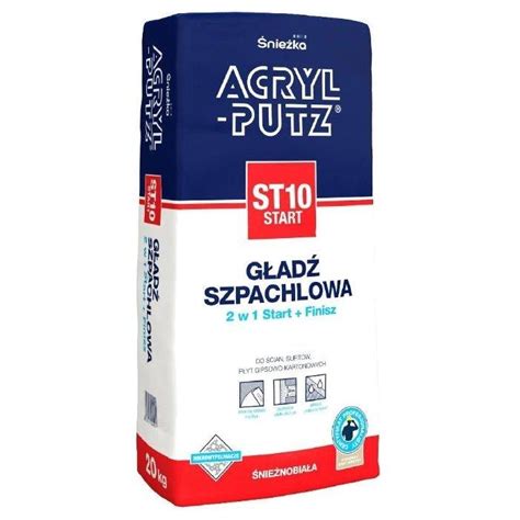 Шпатлевка АКРИЛ ПУТЦ СТ 10, гипсовая, Sniezka Acryl-Putz Start ST 10 ...