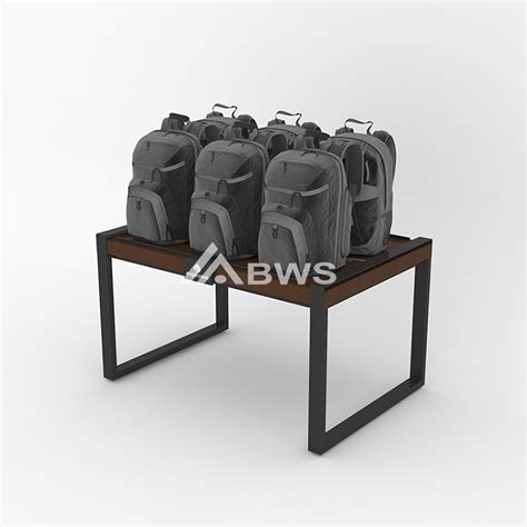 Recommend Custom Brand Retail Display Tables 6 Backpack Display Stand