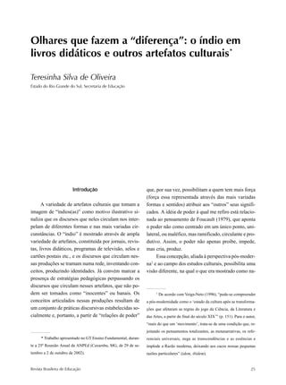 Olhares Que Fazem A Diferença O índio PDF