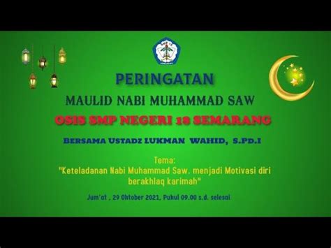 Peringatan Maulid Nabi Muhammad Saw Tahun H Youtube