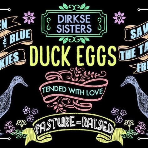 Custom Duck Egg Carton Labels - Chalkboard Style - Pasture Raised - Runner Ducks - Duck Eggs ...