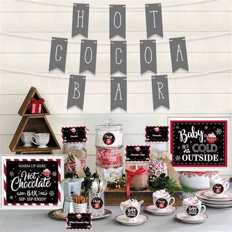 Hot Cocoa Bar Kit Hot Cocoa Bar Banner Hot Chocolate Bar