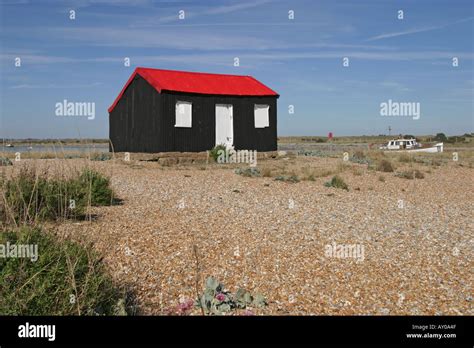 Black Hut With Red Roof Rye Harbour Near The Mouth Of River Rother East