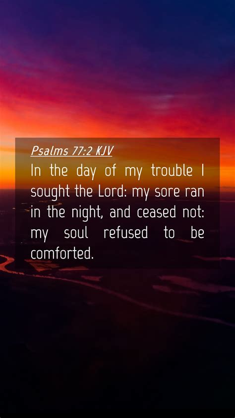 Psalms Kjv Mobile Phone Wallpaper In The Day Of My Trouble I