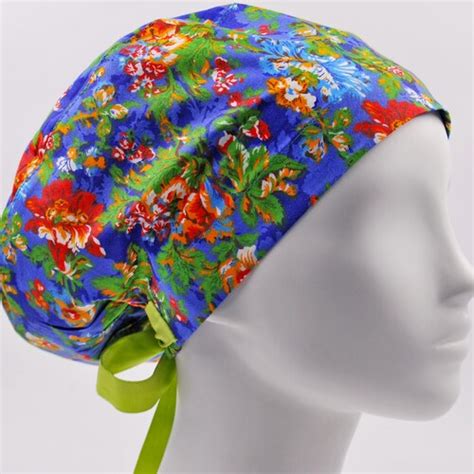 Surgical Scrub Cap Surgery Caps Scrub Hats Hawaii Flower Or Etsy