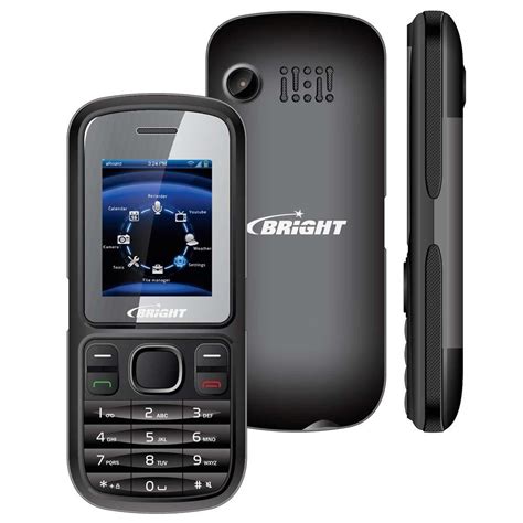 Celular Desbloqueado Bright One Preto Tela 1 8 Dual Chip Câmera