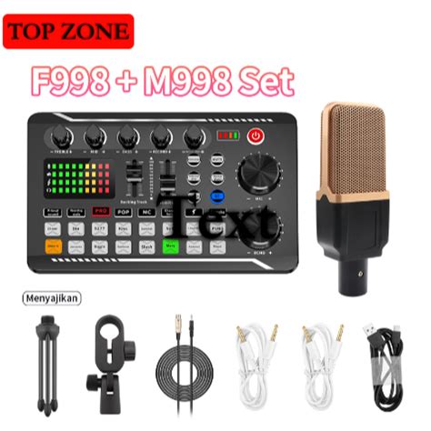 Jual F998 M998 Mic Full Set Sound Card Shopee Indonesia