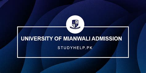 University Of Mianwali Admission 2024