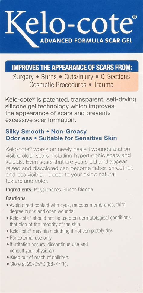 Kelo Cote Advanced Formula Scar Gel Improves The Appearance Of Scars