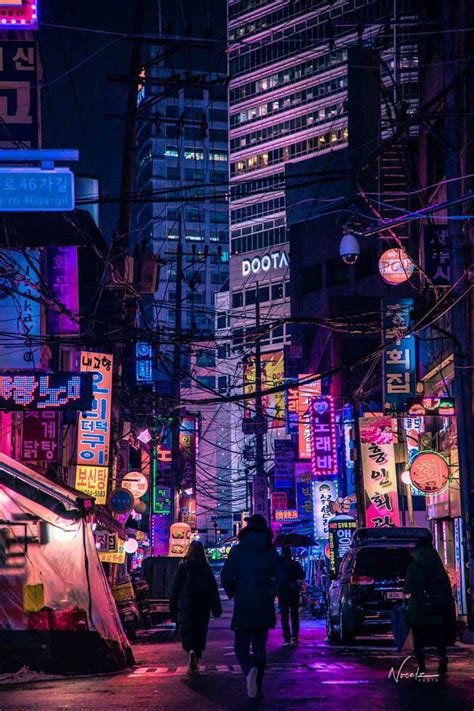 Night town, aesthetic, city, korea, lights, HD phone wallpaper | Peakpx