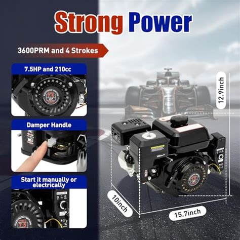 7 5HP 4 Stroke Go Kart Engine OHV Industrial Grade Gasoline Engine