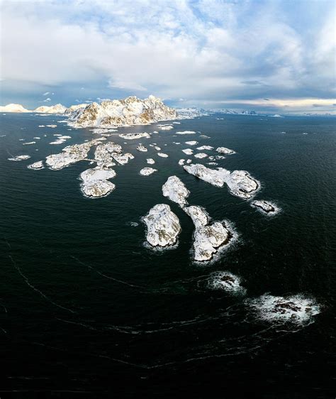 Aerial Panoramic Of Henningsvaer Lofoten Islands Norway Photograph By