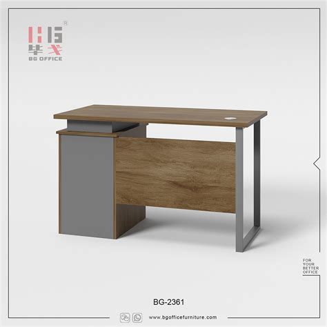 Commercial Wooden Furniture Steel Frame Staff Computer Table Melamine