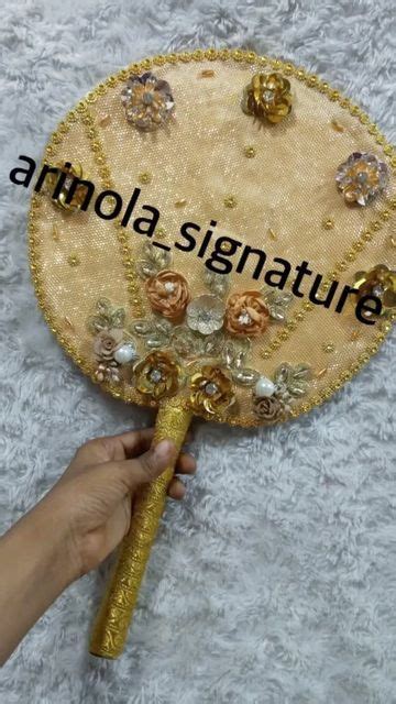 Handfans Aso Oke Veil On Instagram Unique Gold Embellished Round