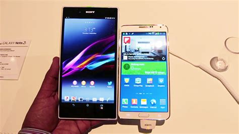 Samsung Galaxy Note Vs Sony Xperia Z Ultra Hands On Comparison