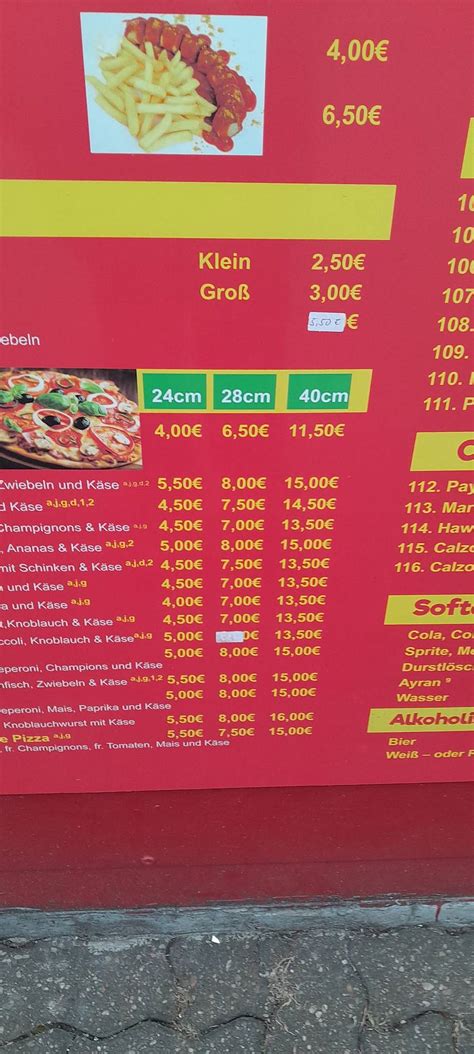 Speisekarte von Bebel Grill Döner Pizza Oberhausen