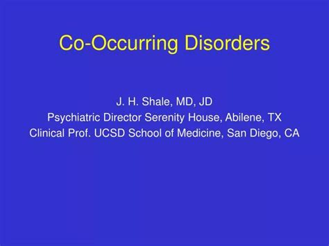 Ppt Co Occurring Disorders Powerpoint Presentation Free Download Id 440139