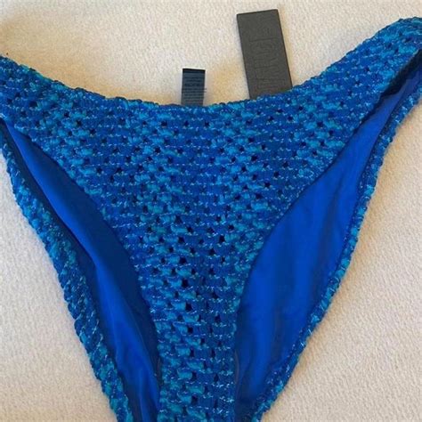 Blue Triangl Bikini Bottoms Never Worn Still Has Depop
